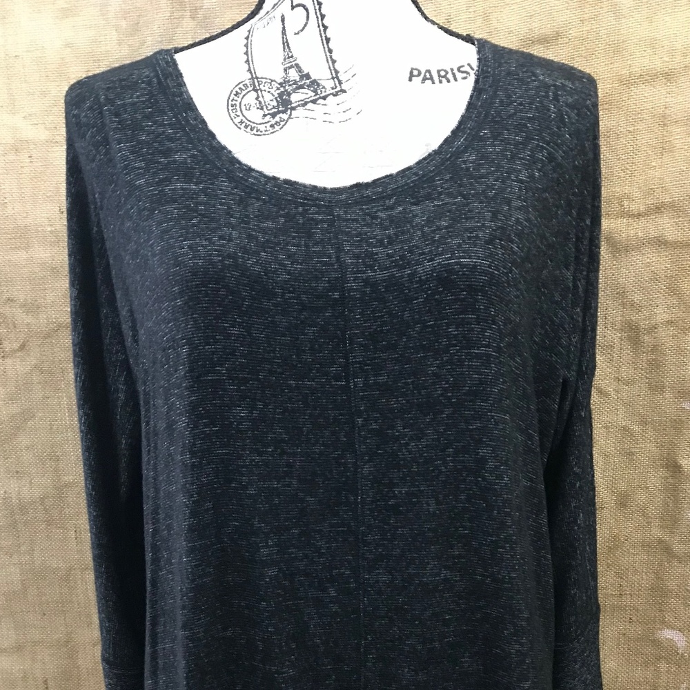 BKE Buckle Cold Shoulder Long Sleeve Top